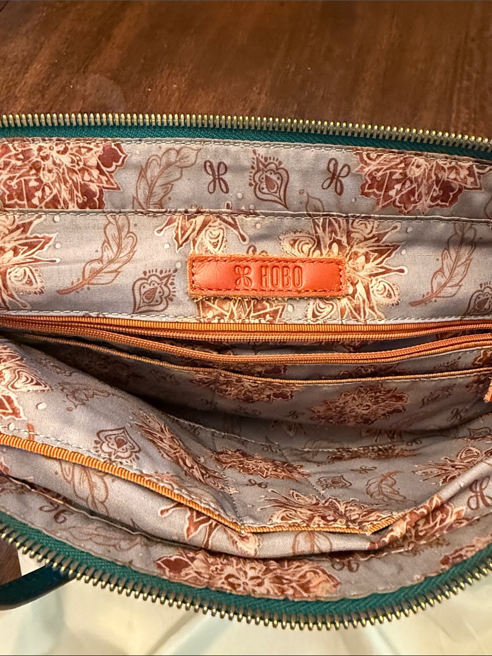 HOBO Teal Leather Shoulder Bag - Picture 2 of 8